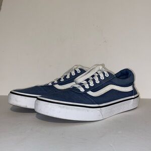 Vans Classic Unisex Kids Slate Blue and White SK8-Low Shoe
